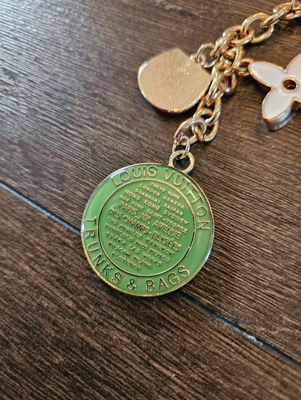 LV Trunks & Bags Medallion + Stamped Purse Charm Reimagined On Handmade Bagcharm